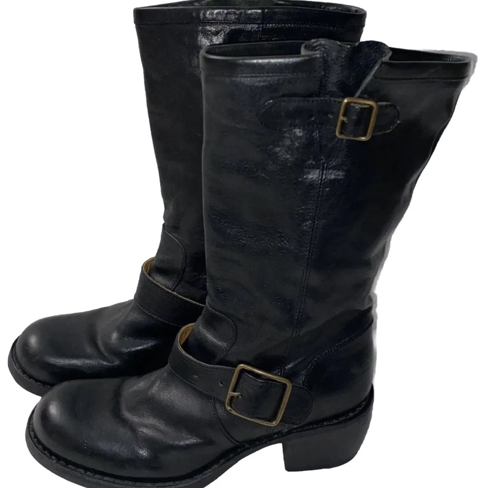 Fiorentini+Baker Mix Mik Moto Black Leather Boots 40/10. Fit true to size - Picture 7 of 16